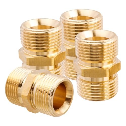 Yakamoz 4Pcs Pressure Washer Hose Adapter, M22-14mm Male...