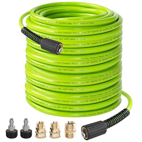 Hourleey Pressure Washer Hose 50 FT, 3600 PSI Flexible...