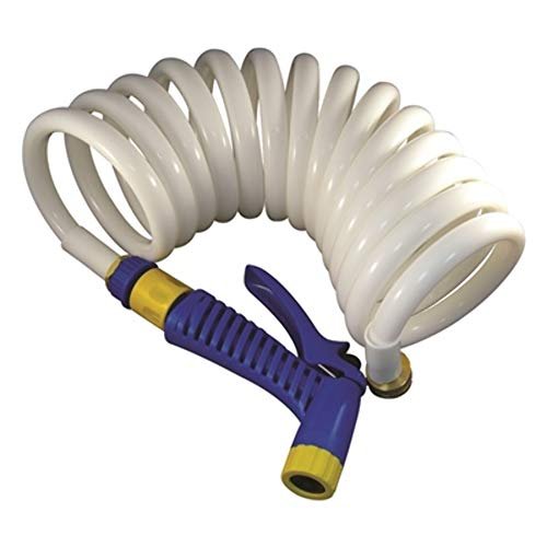 Marpac New Marine Boat Coiled Washdown Hose with Nozzle...