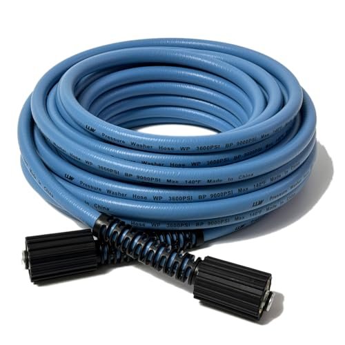 LULUW 50FT 1/4-inch High Pressure Washer Hose,3600PSI M22...