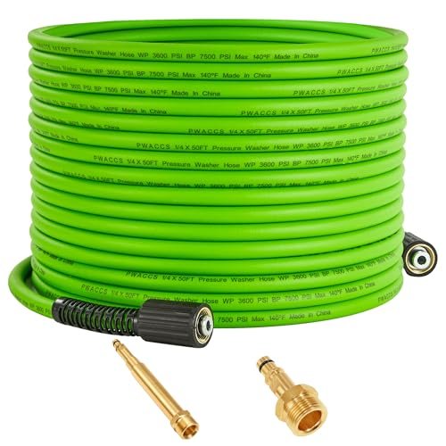 PWACCS Pressure Washer Hose 50 FT x 1/4