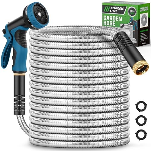 Advinski Garden Hose 100FT, Water Hose with 10 Function...