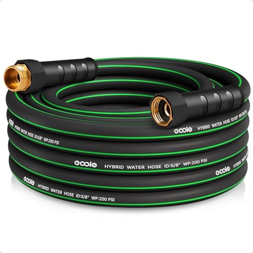 Heavy Duty Garden Hose 25ft, NON-EXPANDABLE Flexible Water...