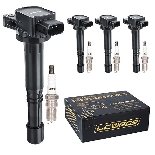 Set of 4 Ignition Coil Pack Spark Plugs Fits for...