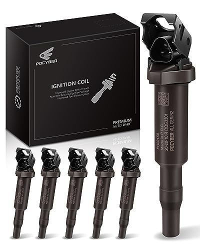 POCYBER Ignition Coils Pack Set of 6 for BMW, Replaces...