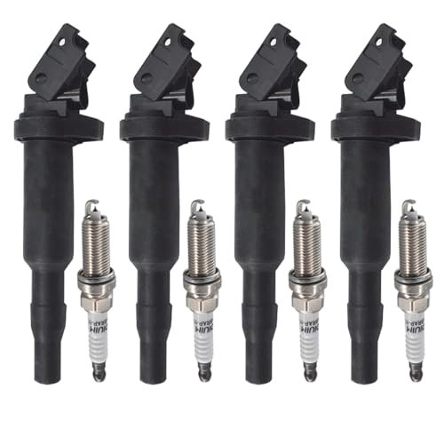 Autowxjq Ignition Coil Iridium Spark Plugs Set of 4pcs...