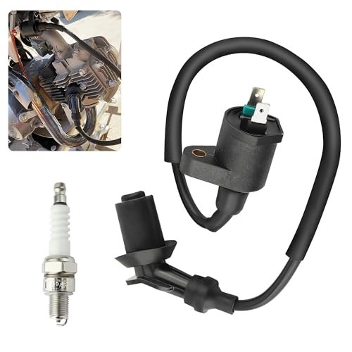 GY6 Ignition Coil with A7TC Spark Plug Set,High Performance...