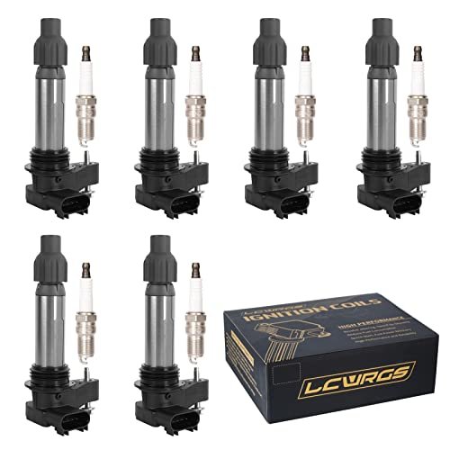 Set of 6 Ignition Coil Pack and Spark Plugs for...
