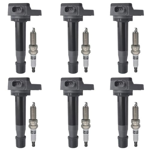 Autowxjq Ignition Coil Iridium Spark Plugs Set of 6pcs...