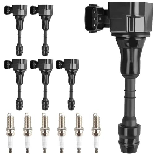 HYR Set of 6 Ignition Coil Pack and Iridium Spark...