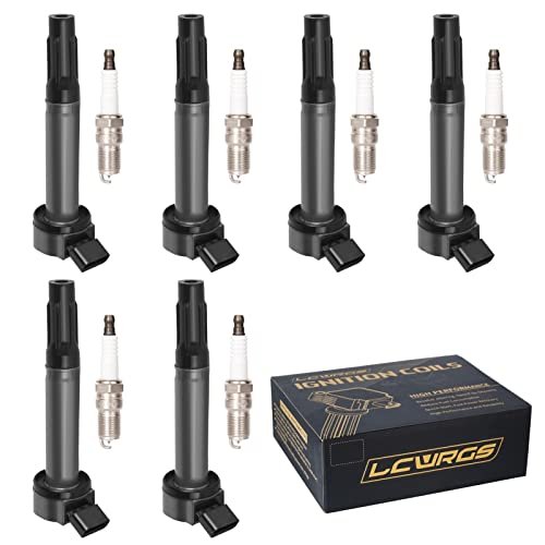 Set of 6 Ignition Coils Spark Plugs for Toyota Sienna...