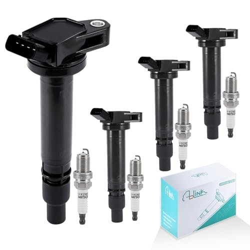 4PCS UF507 Ignition Coil Pack & 4503 Spark Plugs For...