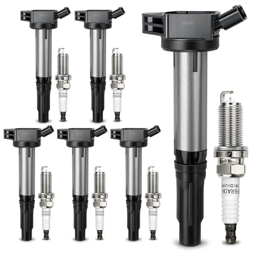 UF487 Ignition Coil & 6619 Double Iridium Spark Plug For...