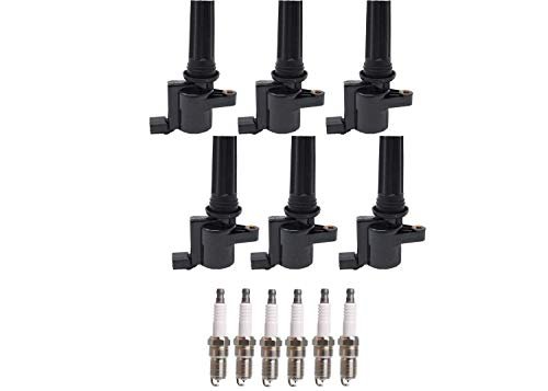 ENA Set of 6 Ignition Coil Pack and Platinum Spark...