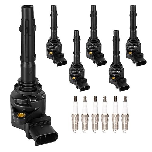 Set of 6 Ignition Coil Pack Spark Plugs Fits for...