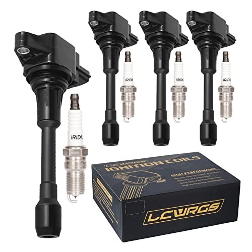 Set of 4 Ignition Coil Pack and Spark Plugs Fits...