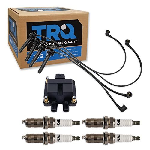 TRQ Ignition Kit Ignition Coil Spark Plugs Wire Set...