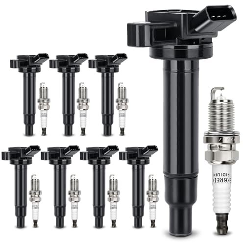 UF230 Ignition Coil & 4504 Double Iridium Spark Plug for...