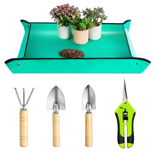 Josteve Plant Repotting Mat, 5Pcs Succulent Tools Mini...