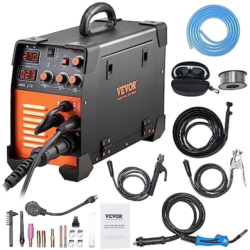VEVOR MIG Welder, 3 in 1 270 Amp Welding Machine,...