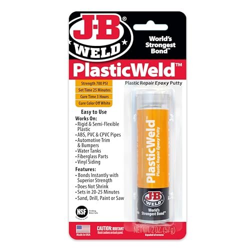J-B Weld 8237 PlasticWeld Plastic Repair Epoxy Putty - 2...