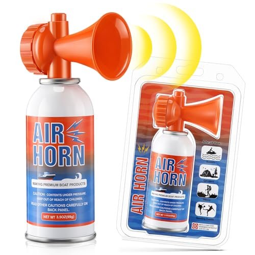 HappyAlley 2 Pack Large Air Horn for Safety 3.5oz, 122dB...