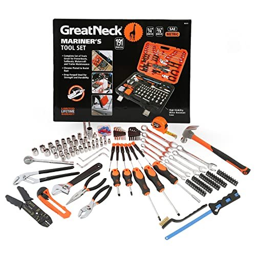 GreatNeck MS191 Mariner's Tool Set 191-Pc, Boat Tool Kit...