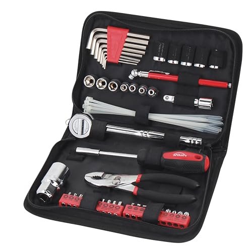 Apollo Tools 56 Piece Compact SAE Auto Tool Set in...