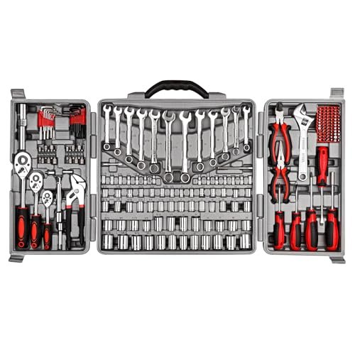 CARTMAN 205 Piece Ratchet Wrench Tool Set 1/4