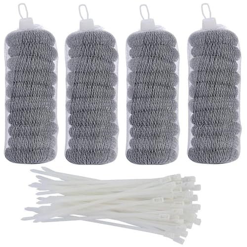 40 Pieces Lint Traps Stainless Steel Washing Machine Lint...