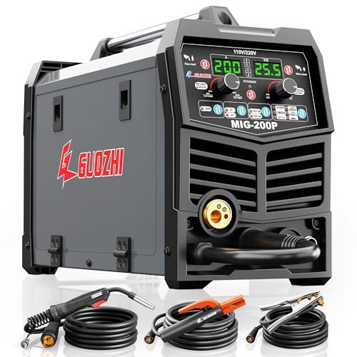 GZ GUOZHI 200A MIG Welder, 7 in 1 Gas MIG/MAG/Gasless...