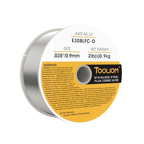 TOOLIOM Gasless Flux-Cored MIG Welding Wire, Stainless...