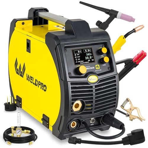 Weldpro 200 Amp MIG210LCD Dual Voltage 110V/220V 5 in 1...