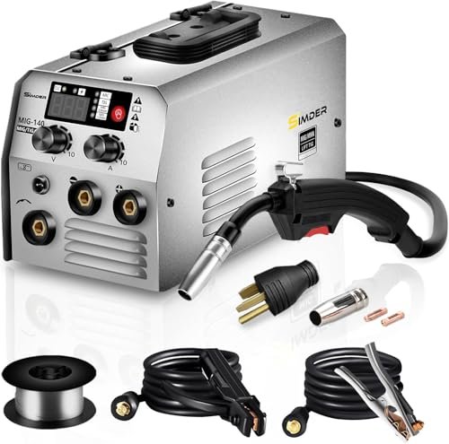 SSIMDER 140 Amp MIG Welder 110V Machine Stick/Flux Core...