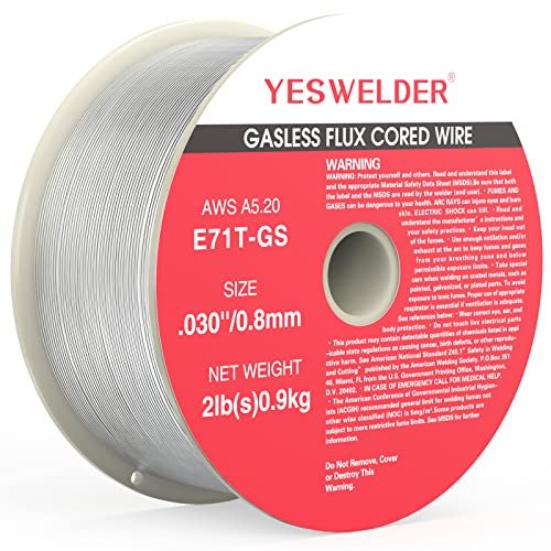 YESWELDER Flux Core Gasless MIG Wire, E71T-GS Mild Carbon...