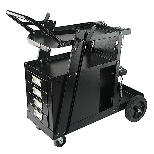 VEVOR Welding Cart, 2-Tier 4 Drawers with 265LBS Static...