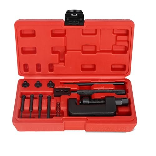 Chain Breaker Tool Kit, 13pc Motorcycle Chain Breaker and...