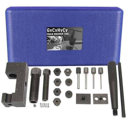 Motorcycle Chain Breaker Rivet Tool, 19pc Chain Brake Tool...