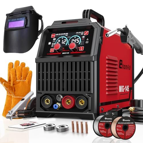 Ehomful 145A Mig Welder 110v/220v,Gas MIG/Gasless Flux Core...