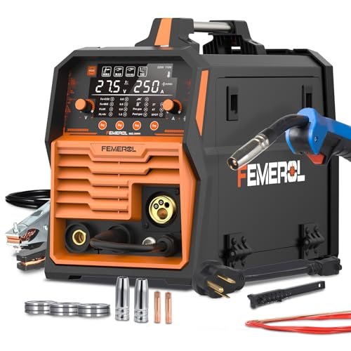 FEMEROL 250A MIG Welder,6 in 1 Gas MIG/Gasless Flux...