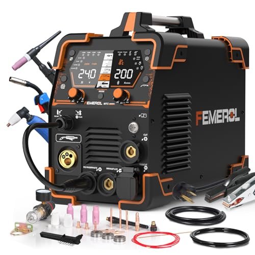 FEMEROL Plasma Cutter Welder Combo 200A Gas MIG/Gasless...