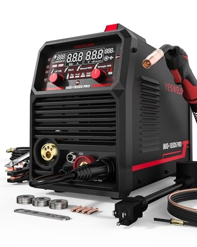 YESWELDER 185A MIG Welder, Flux Core MIG/Gas MIG/Spool Gun...