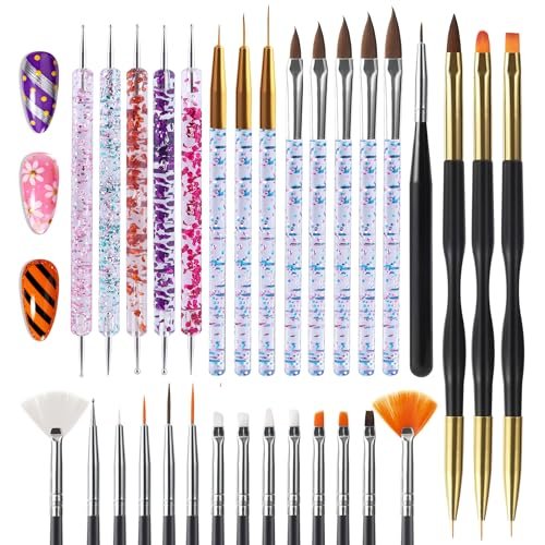 Artdone 31pcs Nail Art Brushes, Nail Art Tool Set,...