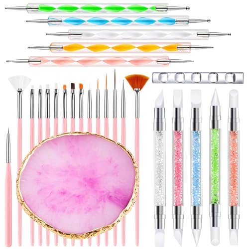 Nail Art Tools 27Pcs Set,Nail Art Brush,Resin Nail Art...