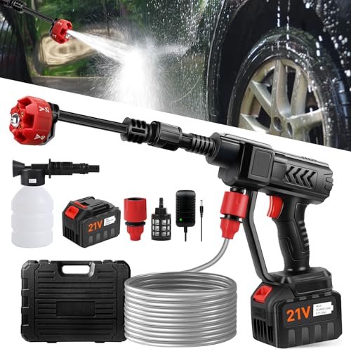 Pircaath Cordless Pressure Washer Gun, Battery Power...