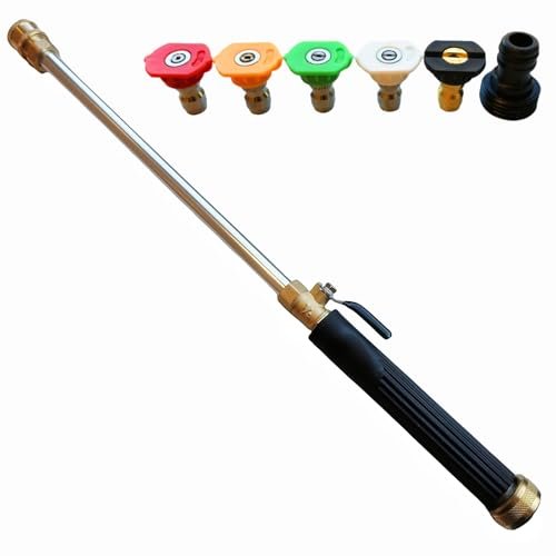 Upgraded Pressure Washer Wand, Brass Water Jet Nozzle for...