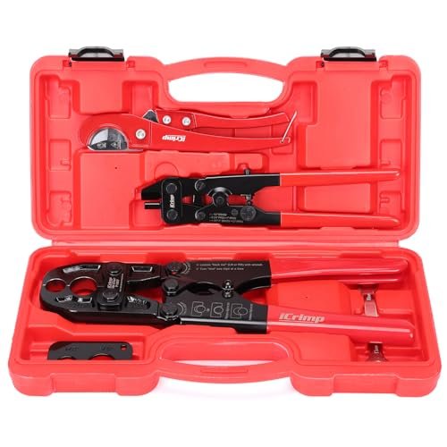 iCrimp Combo Pex Pipe Crimping Tool Kit for 1/2 and...