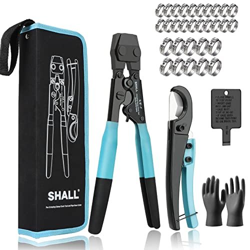 SHALL Pex Crimping Clamp Cinch Tool and Pipe Hose Cutter,...
