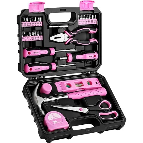 DEKOPRO Tool Set for Women: Pink Tool Set for Home...