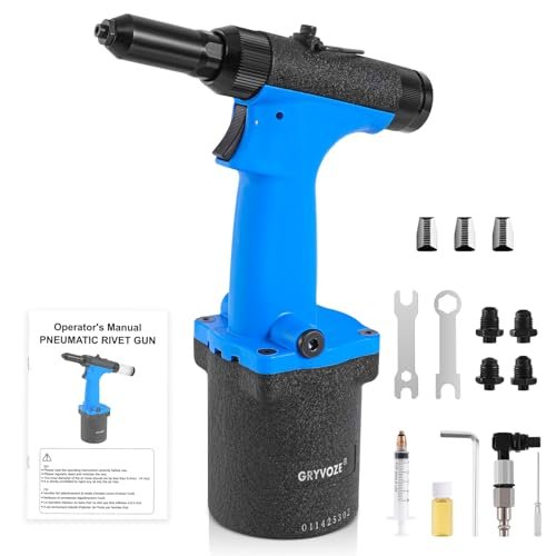 GRYVOZE Pneumatic Rivet Gun Kit – Air Pop Riveter with...